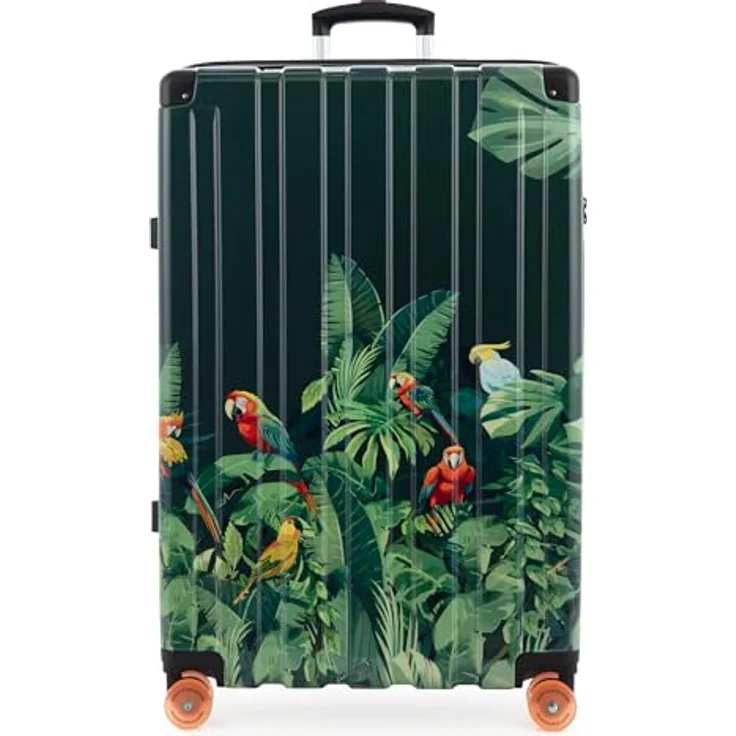 Hauptstadtkoffer Q-Damm, großer Hartschalenkoffer mit TSA, 4 Rollen, 6 cm Volumenerweiterung, 78 cm, 133 Liter, Design Papagei – Bild 2