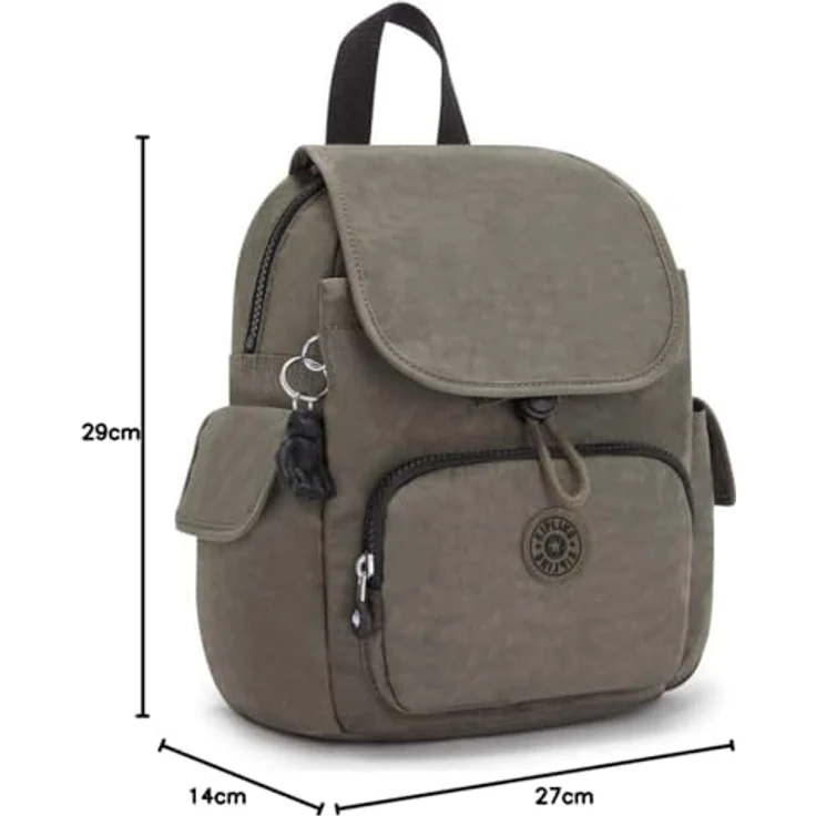 Kipling Basic City Pack Mini City Rucksack, 29 cm, 100% Polyamid, olivgrün – Bild 6