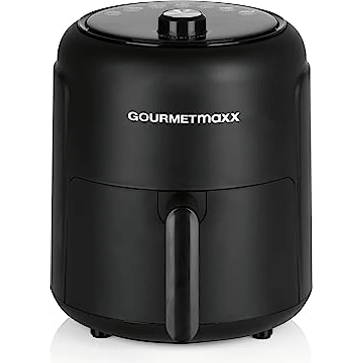GOURMETmaxx Heißluftfritteuse 2,3l | Ideal zum Braten, Grillen, Rösten etc. | 8 verschiedene Programme | Besonders fettarme und schonende Zubereitung | Timer | Abschaltautomatik | 1000W [Schwarz] – Bild 1