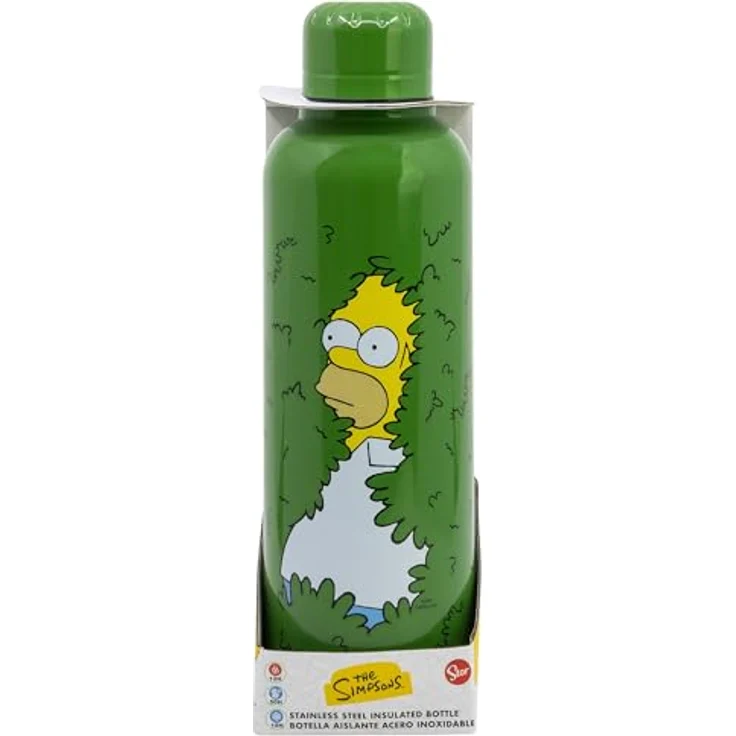 Stor Simpsons doppelt isolierte Thermosflasche aus Edelstahl, 515 ml, BPA-frei, offizielles Lizenzprodukt – Bild 1