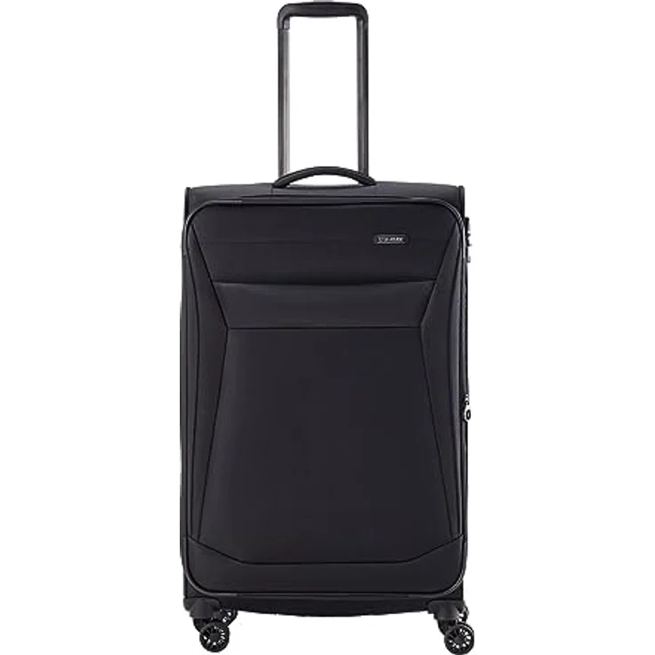 travelite 4-Rad Koffer Größe L Weichschale, Gepäck Serie CHIOS mit Dehnfalte + Kantenschutz, Trolley in zeitloser Optik, 78 cm, 90 - 97 Liter, Schwarz – Bild 2