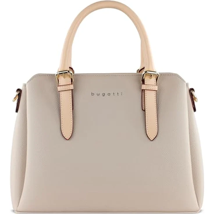 Bugatti Ella, Handtasche in Beige mit geräumigem Hauptfach, Smartphonefach und verstellbarem Schultergurt – Bild 1