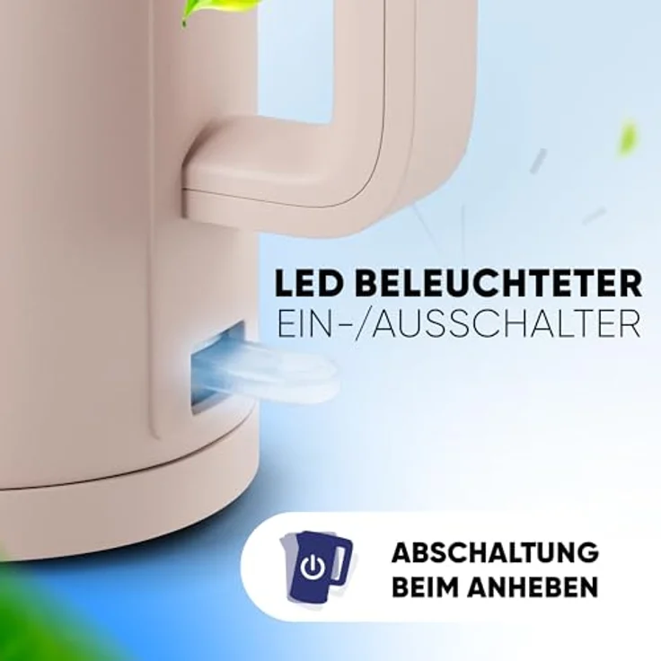 Stillstern Wasserkocher Turbo-Heat "Clarity", 1,7L, 2200W, doppelwandig, Anti-Fingerprint, leise – Bild 4