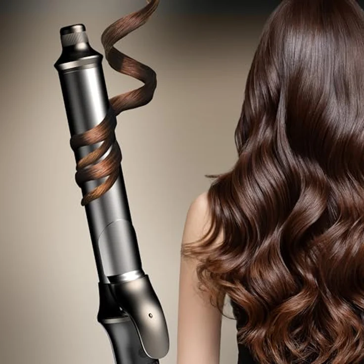 Revamp Professional Auto Revolve Soft Curl Tong, automatischer Lockenstab mit keramischer Beschichtung, 32 mm, 5 Temperaturstufen, ergonomisches Design – Bild 2