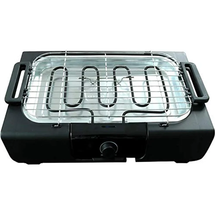 Elektrischer Grill 2000W Tischgrill Elektrogrill Gartengrill Themostat Elektro