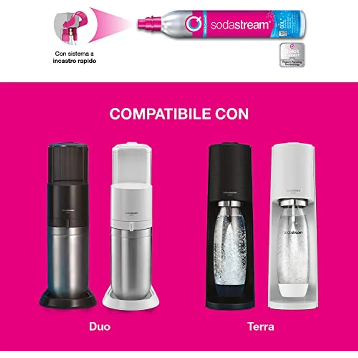SodaStream Wassersprudler Black Value Pack x3 mit 2 à 1 l 2 l Flasche spülmaschinenfest und 1 Quick Connect Zylinder, Terra Schwarz – Bild 3
