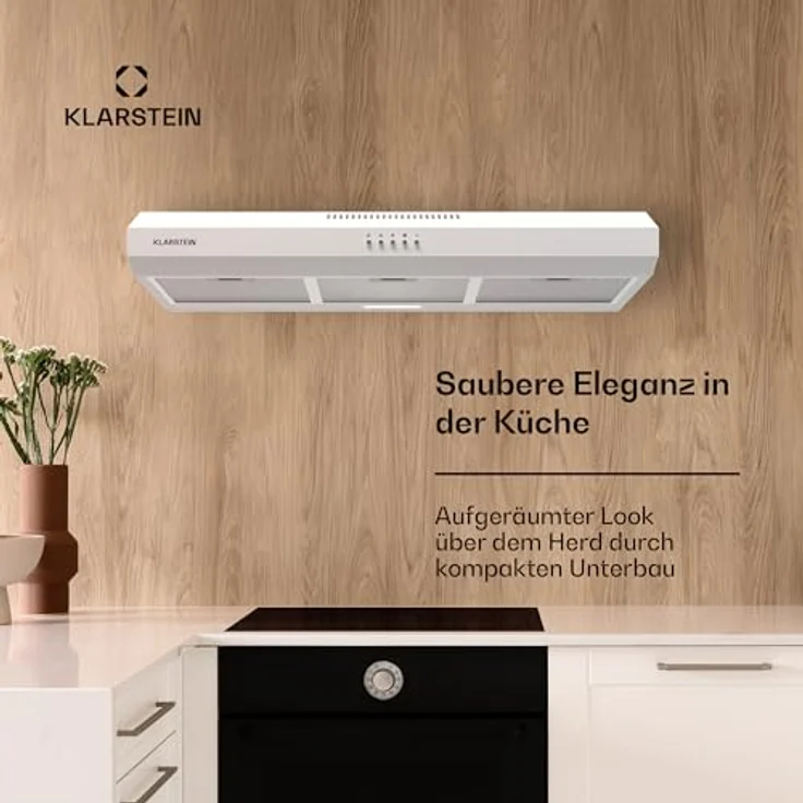 Klarstein Dunstabzugshaube 90cm, Abluft-Dunstabzugshaube mit Aluminium-Filter, leise & effizient, LEDs & Touch Controls – Bild 2