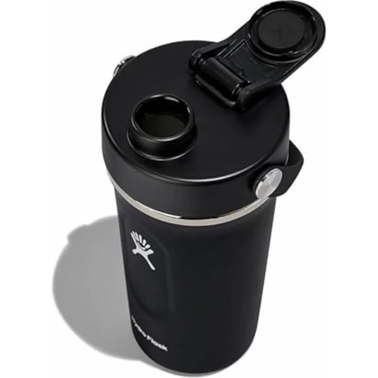 Hydro Flask Insulated Shaker Bottle - 709 ml (24 oz) isolierte Shaker-Flasche für Proteinshakes, Nahrungsergänzungen und mehr - Black – Bild 4