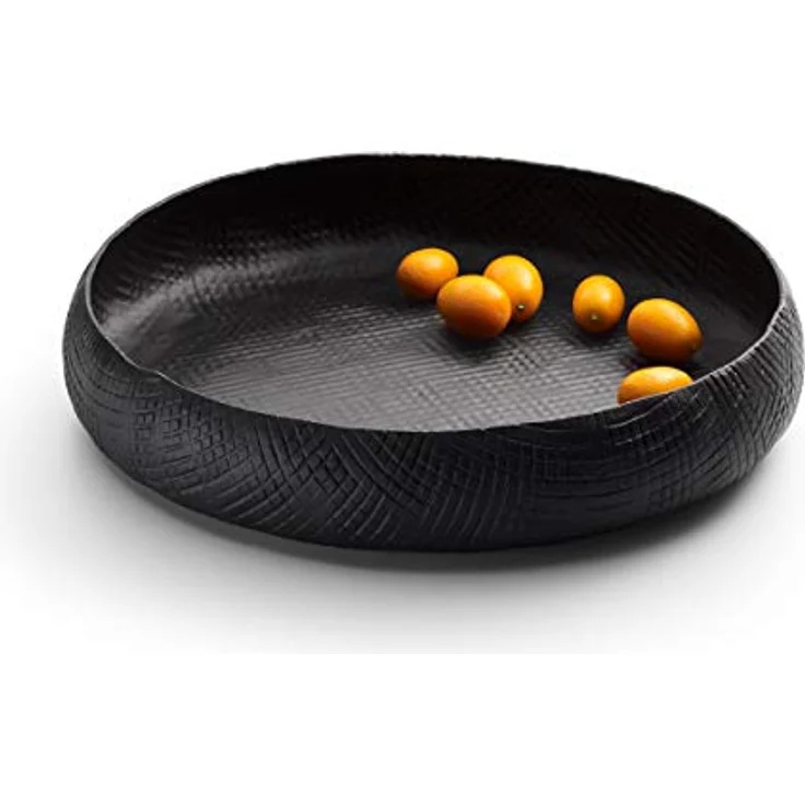 Philippi Design OUTBACK Obstschale L, Handgearbeitete Aluminium-Schale in Schwarz, Natürliche Eleganz und Multifunktionalität – Bild 5