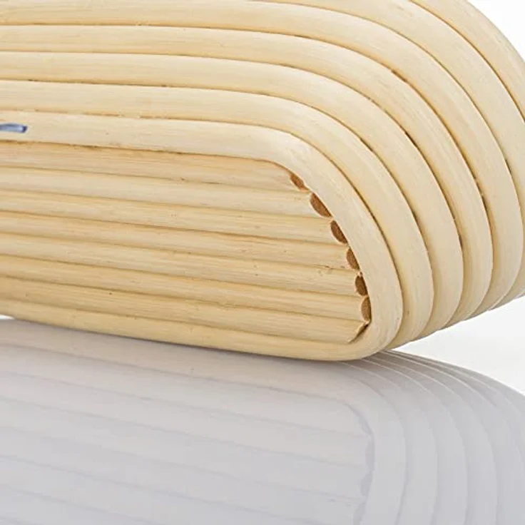 Westmark Gärköbchen-Set, 2tlg., Gärkörbchen oval + Bezug, Peddigrohr/Baumwolle, Hellbeige/Beige, 3204227B – Bild 3