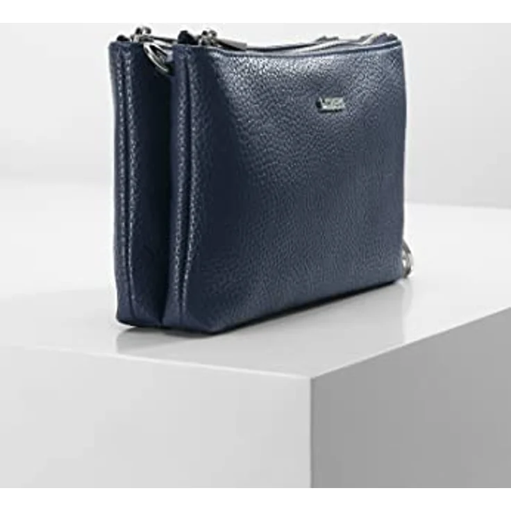 L.Credi Ella Umhängetasche, 14 cm, marineblau, 100% Polyurethan, 24 cm x 4 cm x 14 cm – Bild 7