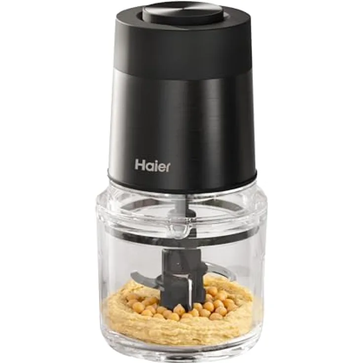 Haier Zerkleinerer 550W I Gemüseschneider mit 0,5L Glasschüssel I Mit 2 Geschwindigkeitsstufen I Zwiebelschneider & Gemüsezerkleinerer I Multizerkleinerer mit Anti-Rutsch-Boden [Serie 5 - HCH5B1]