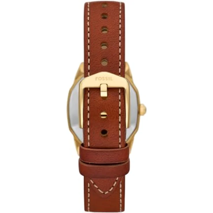 Fossil Damen Analog Quarz Uhr mit Leder Armband ES5364, 27mm Gehäuse, Braunes Lederband, Wasserdicht bis 30m – Bild 4
