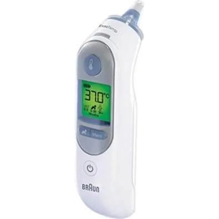 Braun ThermoScan 7+, Fieberthermometer für Ohrmessungen mit Infrarottechnologie, inkl. Schutzbox, Betrieb mit AA-Batterien