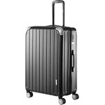 Monzana® BIZ Größe M Hartschalen Koffer mit Laptopfach, 52L Volumen, 4 Rollen, TSA Schloss, Gel-Griffe, Schwarz