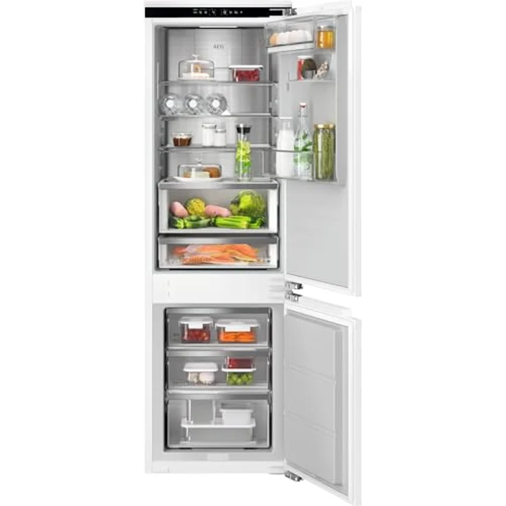 AEG TSC9V18WCC3 Einbau-Kühl-Gefrierkombination mit Festtür-Technik, Energieeffizienzklasse C, 160 l Kühl- und 46 l Gefriervolumen, LED-Innenbeleuchtung – Bild 1