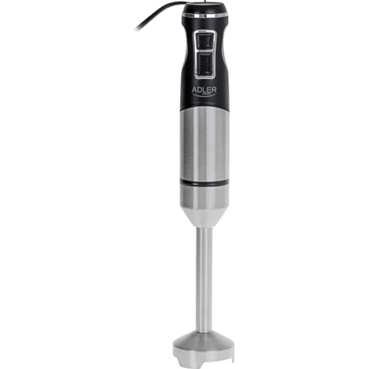 Adler Stabmixer AD 4628 Stabmixer mit Turbo- und Ice-Crushing-Funktion, schwarz und silber – Bild 2