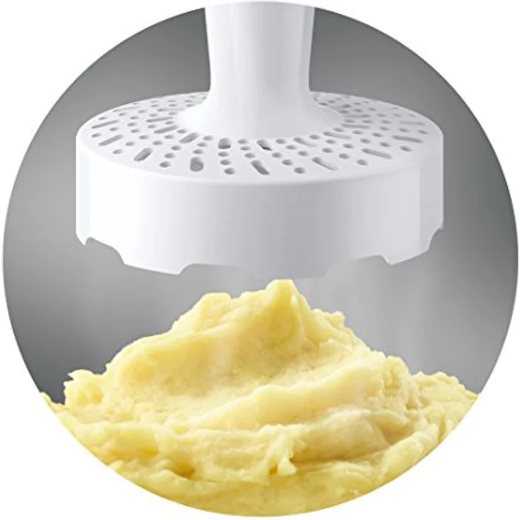 Braun Kartoffelstampfer Aufsatz MQ 50 - Stabmixer Zubehör kompatibel mit Braun MultiQuick 3 - 7 mit EasyClick System, weiß – Bild 3
