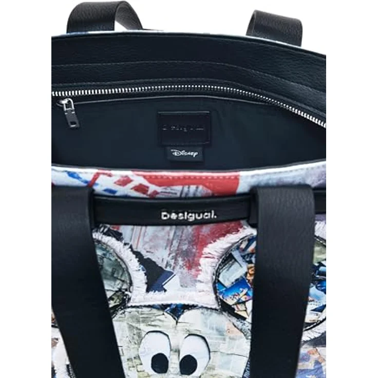 Desigual Mickey Collage Hobart Shopper Tasche, 42 cm, mehrfarbig, 100% Baumwolle, Tutti Fruti – Bild 4