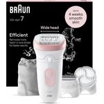 Braun Silk-épil 7 SE7-060, Epilierer mit 40 MicroGrip-Pinzette, SmartLight, nass und trocken, umfangreiches Zubehör
