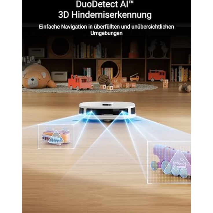 Eureka J12 ULTRA, Robotstaubsauger mit 3D-Objekterkennung, 5.200 mAh Akku, Weiss, mit Nasswischfunktion – Bild 2