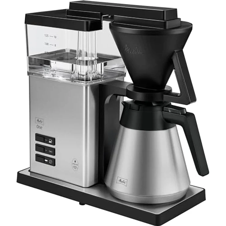 Melitta ONE Therm Edelstahl, Filterkaffeemaschine mit Mahlwerk für bis zu 10 Tassen, Anti-Tropfsystem, Aroma Premium Technologie und Display – Bild 2
