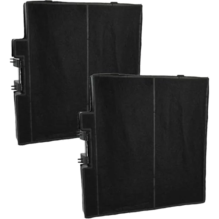 vhbw 2x Aktivkohlefilter kompatibel mit Bosch DWB66FM50/01, DWB67FM50/01, DWB66IM50, DWB66IM50/01, DWB67IM50, DWB94BC50 Dunstabzugshaube, schwarz – Bild 1