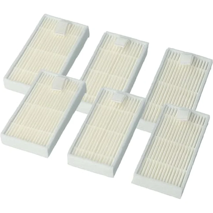 vhbw HEPA-Filter Set 6X kompatibel mit iLife V3s, V50, V5, V5s, V5Pro, X5, V5 Pro, V55, V1, V3 - weiß, für Allergiker, optimale Filterleistung, Filterklasse H11 – Bild 1