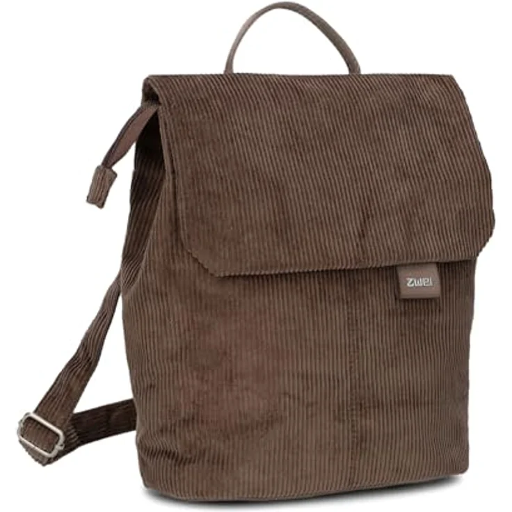 Zwei Mademoiselle.M City Rucksack, braun, 29 cm, 100% Polyurethan, praktische Größe für den Alltag – Bild 1