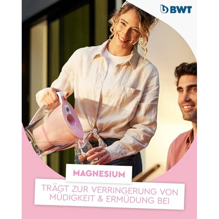 BWT AQUAlizer Home Wasserfilter, Aubergine, inkl. 1 Magnesium Filterkartusche, für Trinkwasser, filtert Kalk, Chlor, Blei & Kupfer – Bild 4