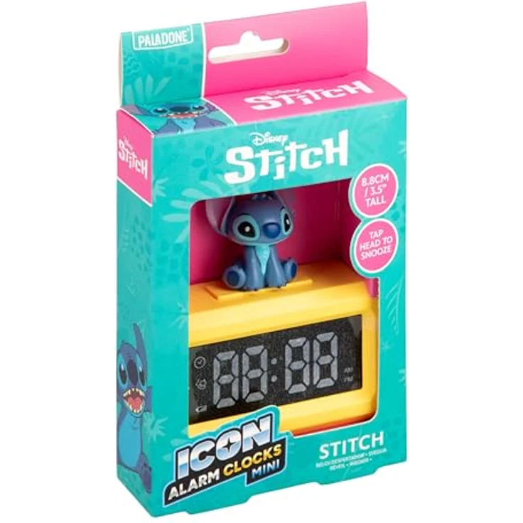Paladone Products Stitch Mini Icon Wecker, Digitalwecker mit Schlummerfunktion, 8,8 cm, offizielle Disney-Lizenz – Bild 4