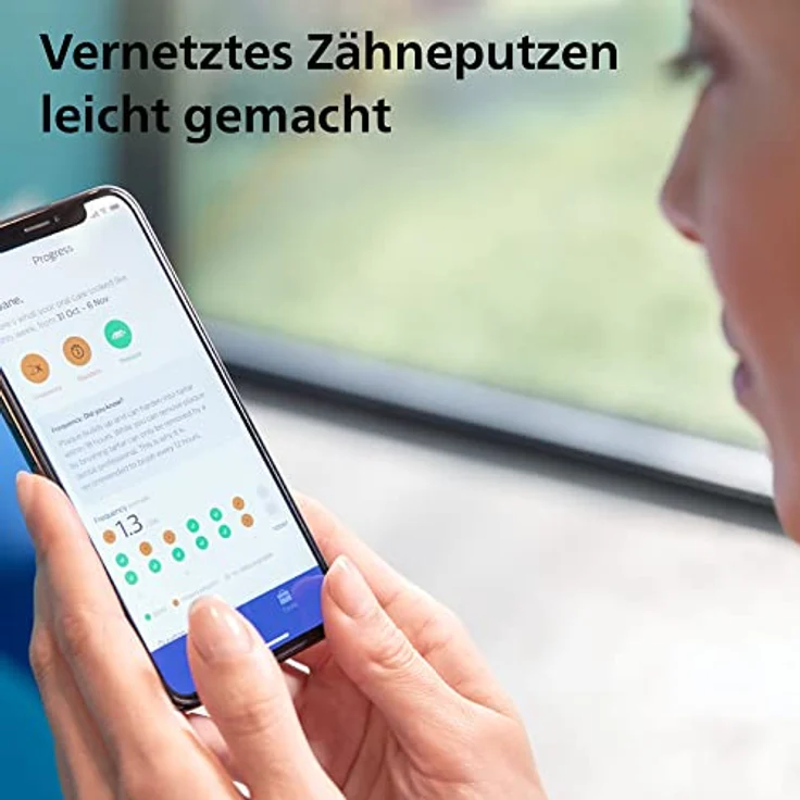 Philips Sonicare DiamondClean 9000 Elektrische Zahnbürste Doppelpack - 2 Schallzahnbürsten, 1 Ladeglas, 4 Premium Bürstenköpfe, neue Generation, schwarz, 2 Handstücke (Modell HX9914/63) – Bild 4