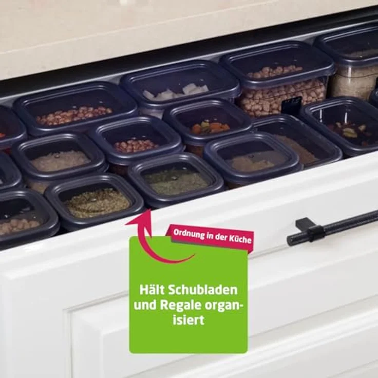 "Jungengel Gewürzbehälter 12x Gewürzdosen Aufbewahrungsbox 550ml, BPA-Frei Kunststoff, (12-tlg), Mikrowellengeeignet, Spülmaschinenfest, Gefriergeeignet" – Bild 4