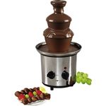 Clatronic SKB 3248 Schokoladenbrunnen, INOX, für Jede Schokolade und Karamell mit Schmelz-und Fließfunktion