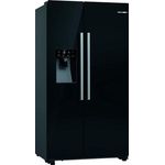 Bosch Serie 6 KAD93VBFP Side-by-Side-Kühlschrank, freistehend, schwarz, NoFrost, Schnellkühlen und -gefrieren, Wasser- und Eiswürfelspender, Festwasseranschluss, Breite 91 cm