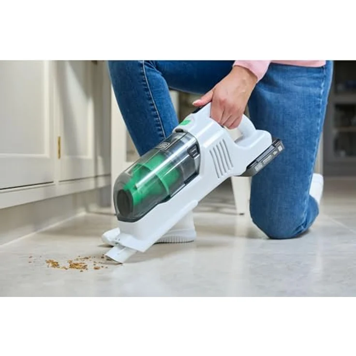 BLACK+DECKER Aspirapolvere Reviva 4-in1 da 18V Con batteria rimovibile da 2Ah REVSV18D1-QW, Handstaubsauger, Weiß/Grau - Schnurloser Staubsauger aus 50 % Recyclingmaterial, 40 Minuten Betrieb – Bild 4