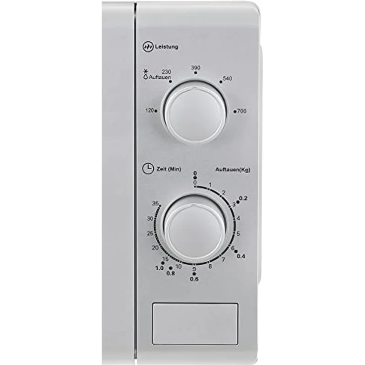 Exquisit® Mikrowelle 700 W, 20 Liter, Silber, Drehteller 25 cm, modernes Design, lackierte Innenausstattung, 5 Ebenen, einfach zu bedienen, ideal für Zuhause – Bild 2