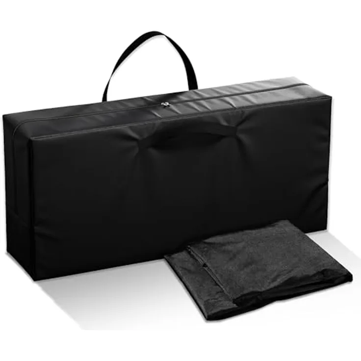 SHOGAZI Aufbewahrungstasche XXXL für Auflagen aus reißfestem Oxford Gewebe, Wasserfest, Schwerlasten bis 80kg, Transporttasche für Klappmatratzen Größen - 130/140/150×190/200×12 cm, Größe: 151x37x68cm