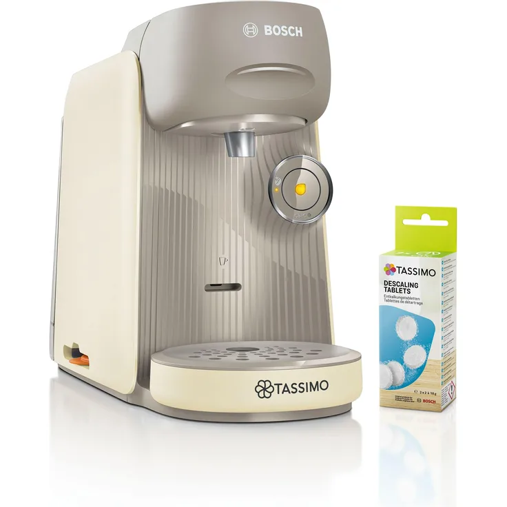 Bosch TAS167PDB Tassimo Finesse Kaffeekapsel Maschine mit Entkalkungsfunktion, cremefarben, versandkostenfrei