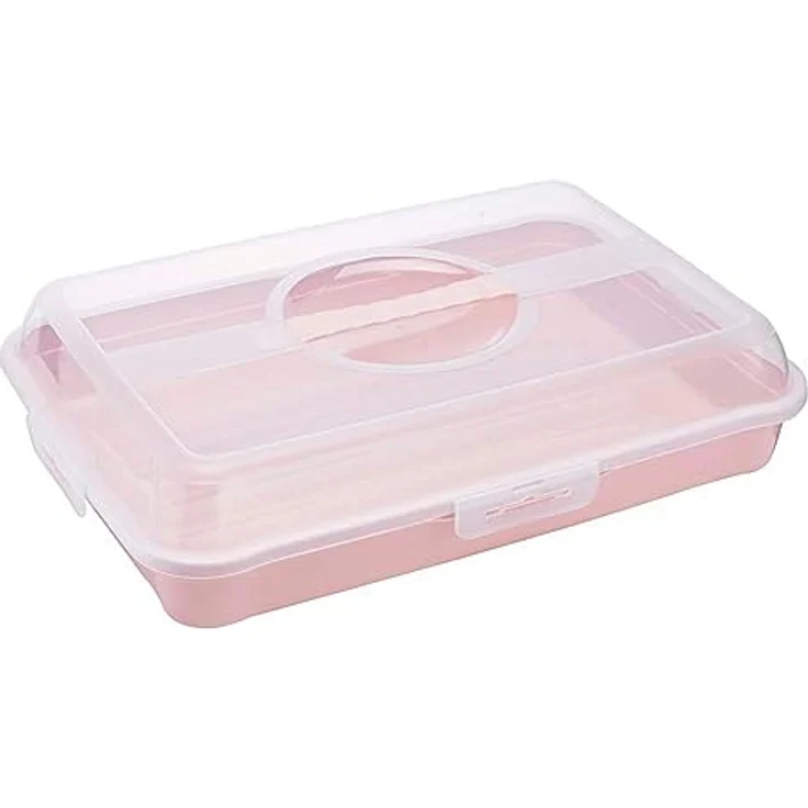 keeeper Sandwich-, Kuchen- und Muffin-Butler, Polypropylen, Rechteckig, Enrico, Nordic Pink (Rosa) – Bild 1
