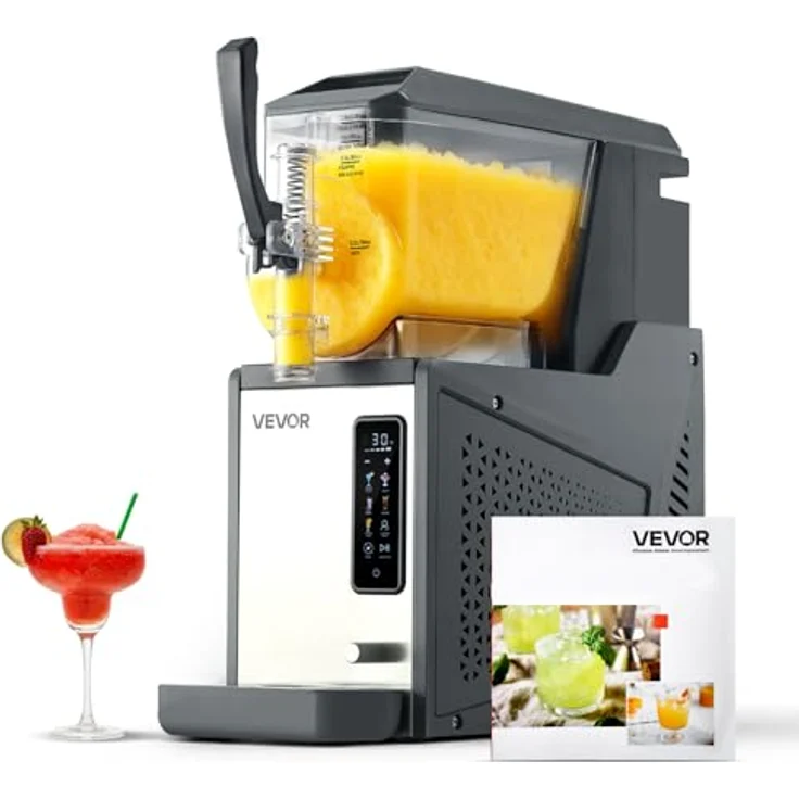 VEVOR Slush Maschine 4 L, Elektrische Margarita-Maschine mit 350 W und Selbstreinigungsfunktion für Frozen Margaritas, Frappés und Milchshakes – Bild 1