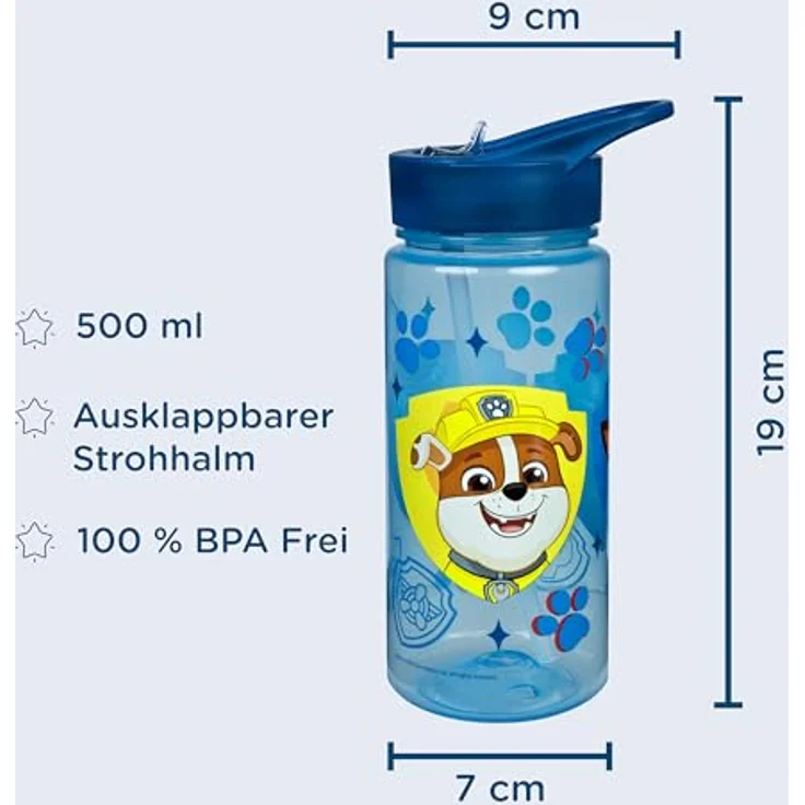 Scooli Lunchbox Paw Patrol, (Set, 2-tlg), mit Trinkflasche - Umweltfreundliche Brotzeitdose und Trinkflasche, langlebig und auslaufsicher – Bild 3