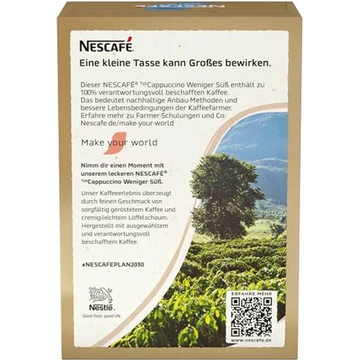 Nescafe Typ Cappuccino Weniger Süß Getränkepulver Löslich 125g – Bild 2