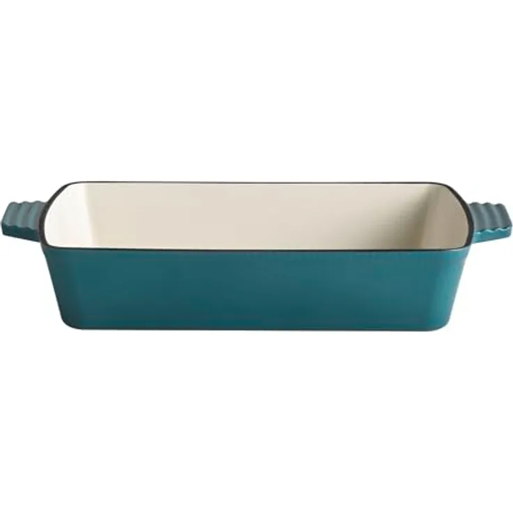 APS 88317 Auflaufform "5 STARS", Gusseisen, induktionsgeeignet, ofenfest, 33 x 24 cm, türkis