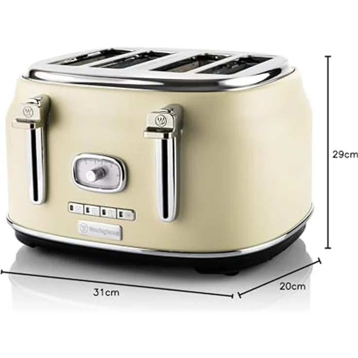 Westinghouse Retroline 4-Schlitz Toaster WKTT809WH Retro weiß – Bild 9