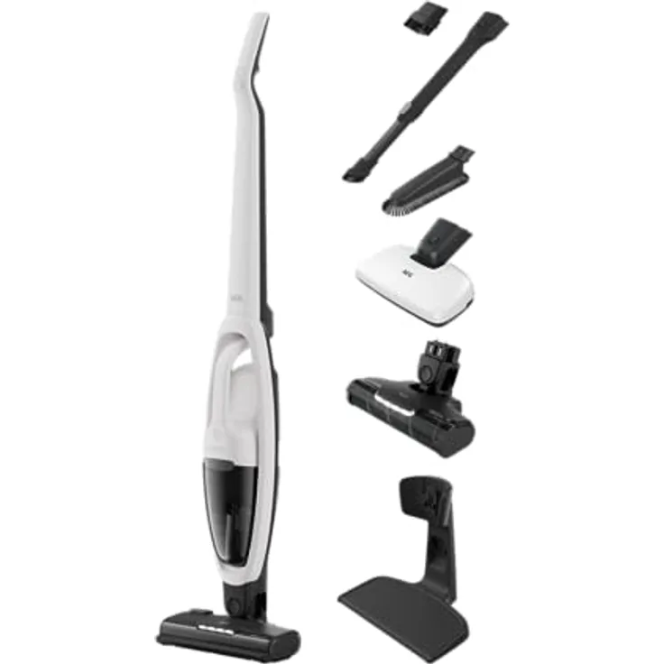 AEG HYGIENIC 5000 Akku-Staubsauger kabellos/Akku-Laufzeit: bis zu 50 Min. / Farbe: Shell White Weiß