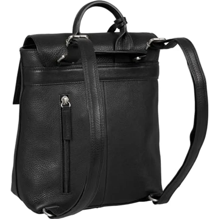Burkely Soft Skylar City Rucksack, 100% Leder, schwarz, 27 cm x 21 cm x 11 cm – Bild 3