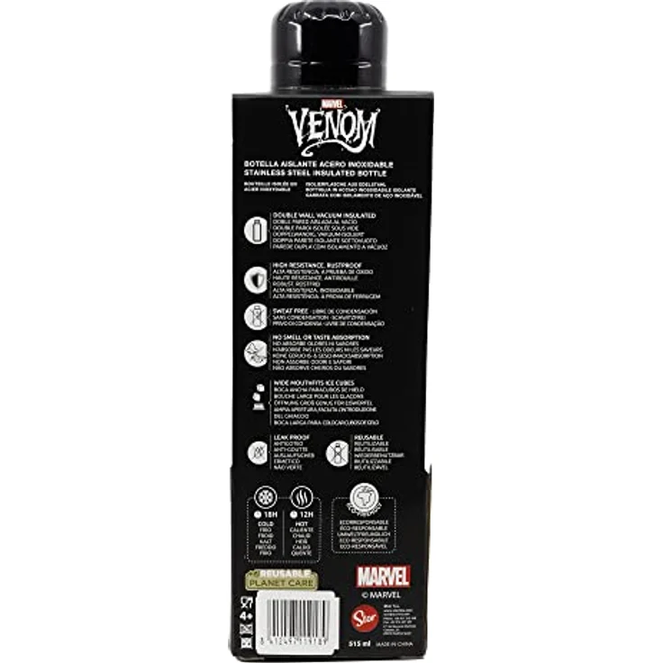 Stor Venom Edelstahl-Trinkflasche Face, offiziell lizenziert, 500 ml – Bild 5