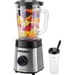 KLAMER Standmixer, 1,75 L Glasbehälter, 1400 Watt, 22.000 U/Min, 3 Programme, 6 Klingen, inklusive Trinkflasche, BPA frei