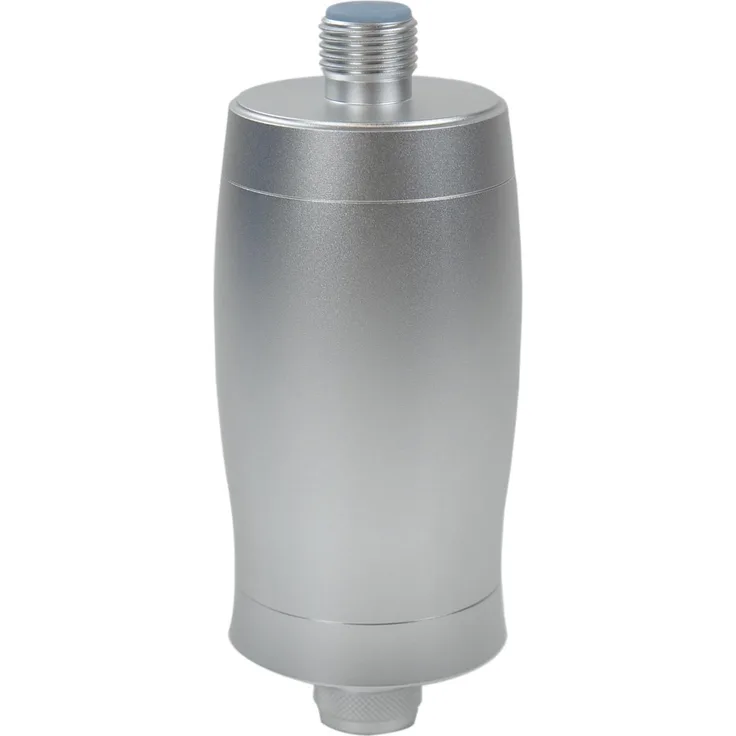 Lykke Duschfilter Silber, Wasserfilter mit hochwertigem Filtersystem zur Chlor- und Verunreinigungsentfernung, kompakte Abmessungen 6,8 cm x 6,8 cm x 17,5 cm
